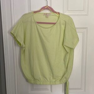 Michaels Light Green Striped Blouse